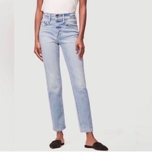 FRAME Le Sylvie Slender Straight High Rise Light Wash Minimalist Jeans Size 26